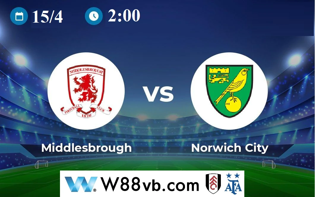 Trận cầu căng thẳng giữa Middlesbrough vs Norwich