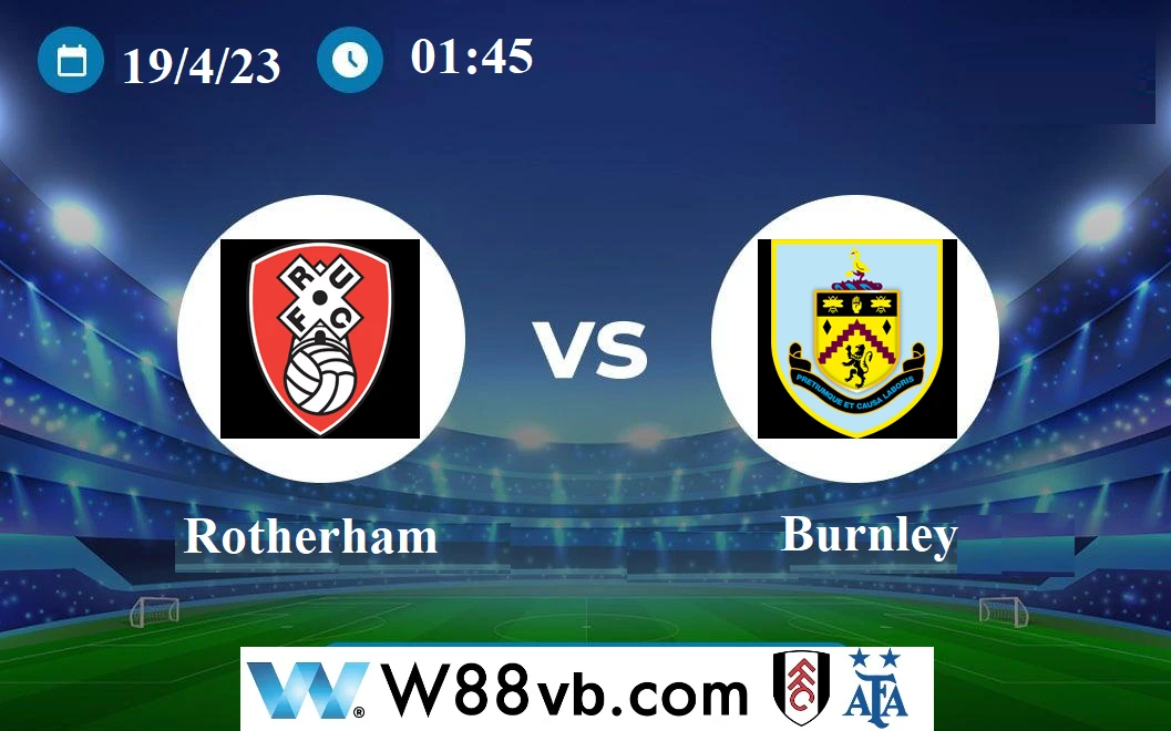 Thông tin trận đấu giữa Rotherham vs Burnley