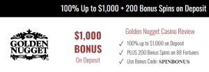 Golden Nugget Online Casino NJ Bonus